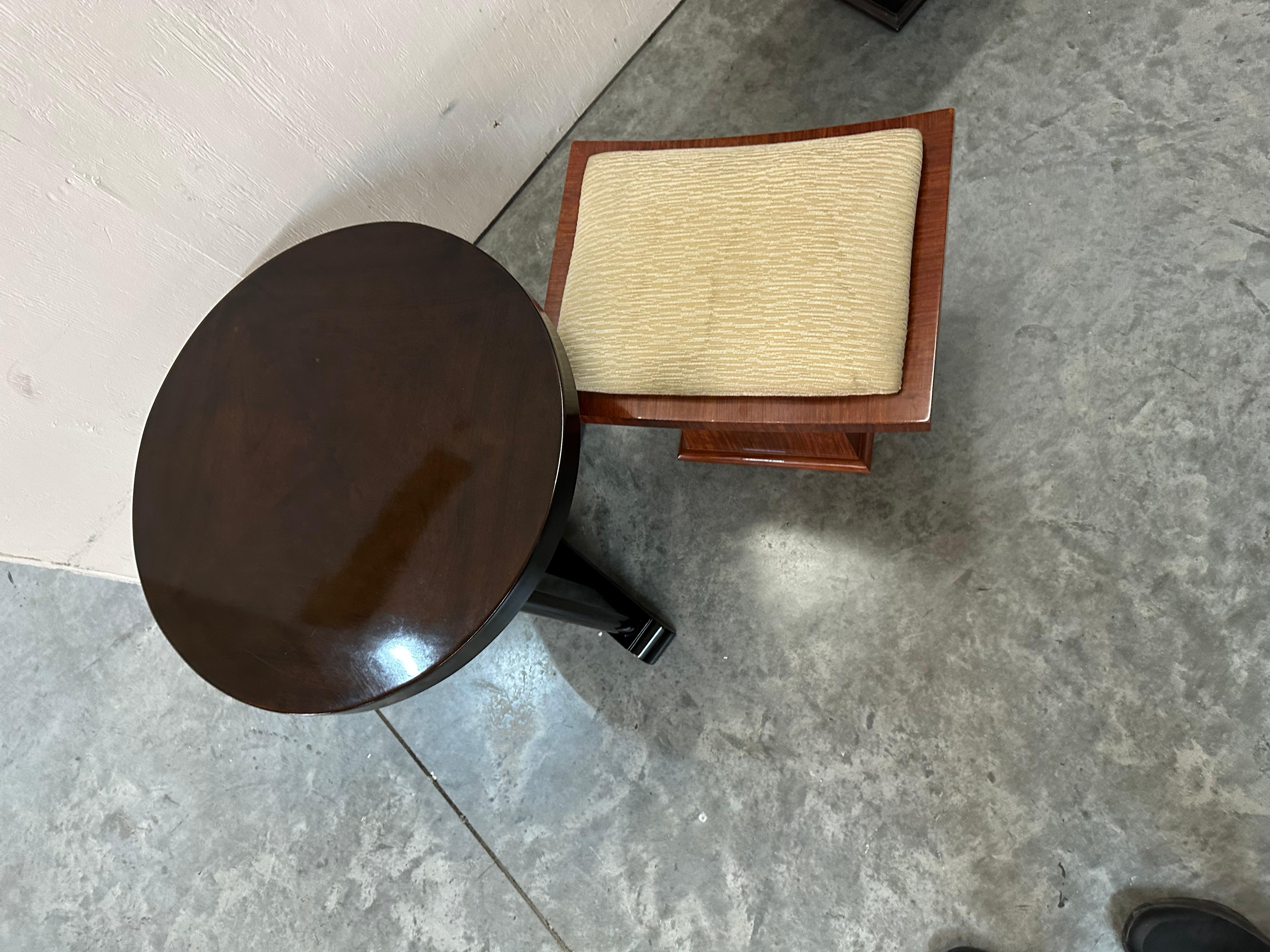 Art Deco Stool in Wood, Country France, 1930 For Sale 8