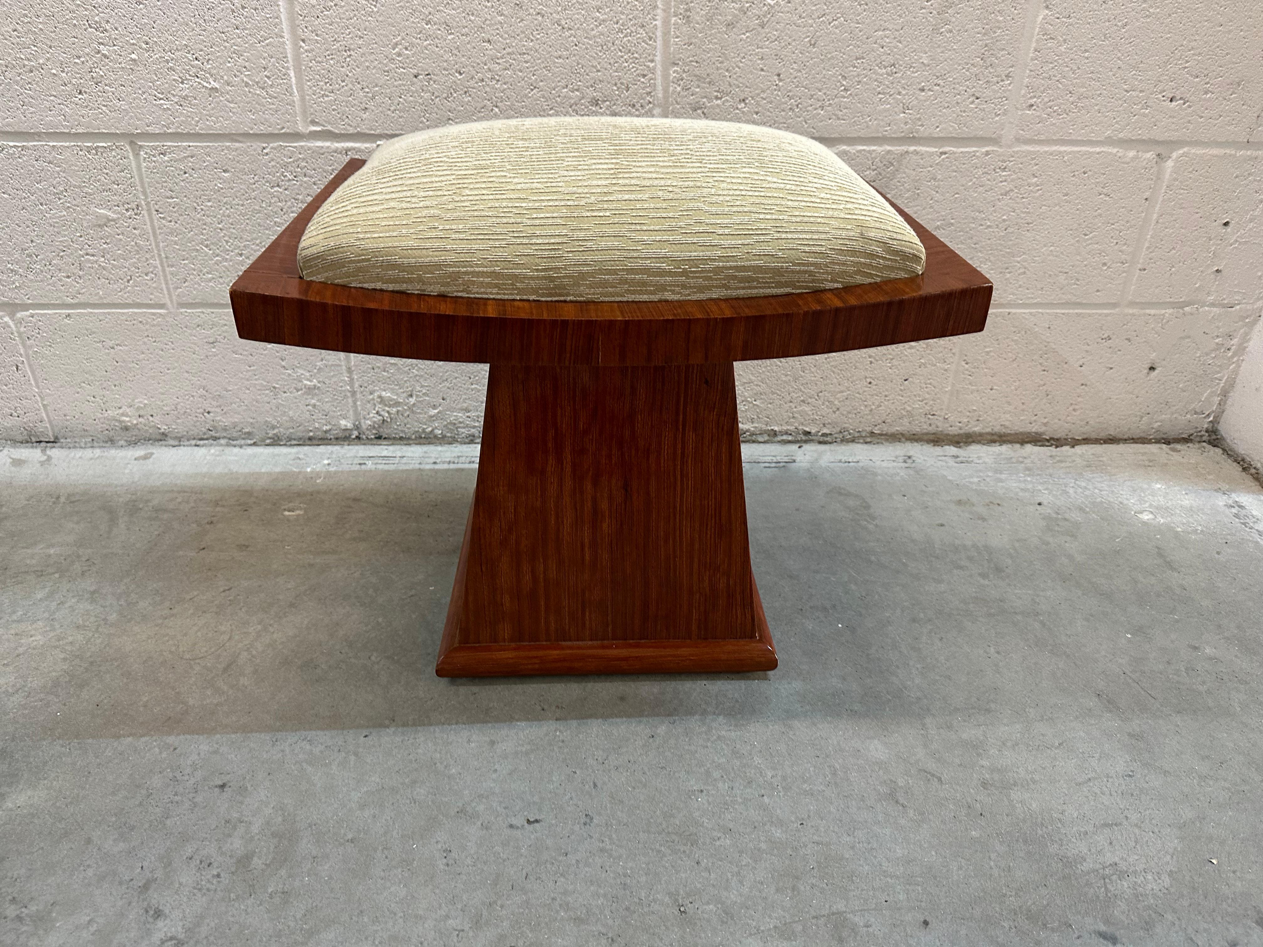 Mid-20th Century Art Deco Stool in Wood, Country France, 1930 For Sale