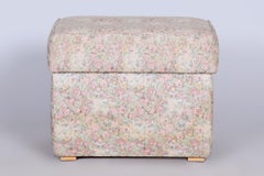 Taburete Art Decó fabricado en Chequia, años 30, totalmente restaurado, tapicería nueva