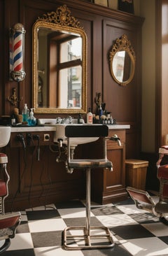 Sgabello Art Deco, Materiale cromato e legno, Germania, 1930, (Consegnato restaurato)