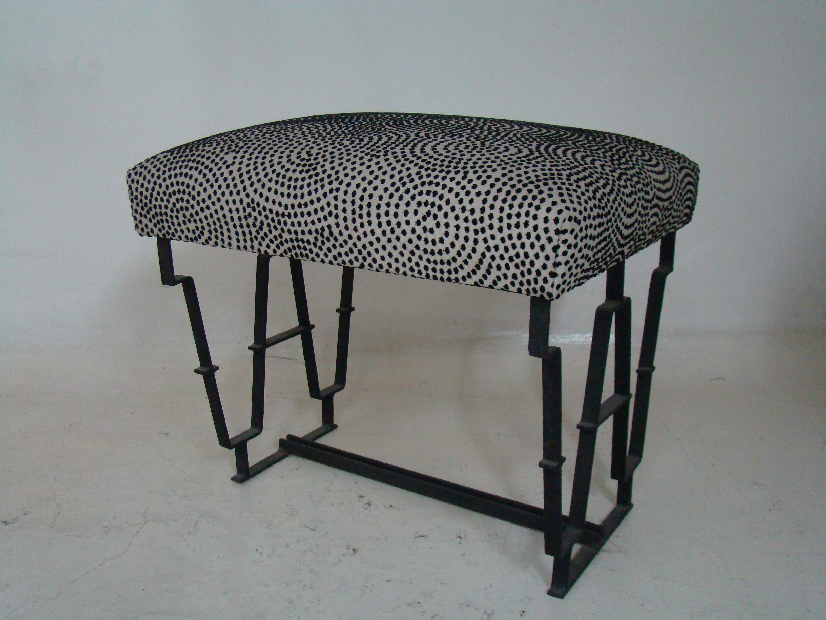 French Art Deco Stool, Material Iron, Country France, 1930