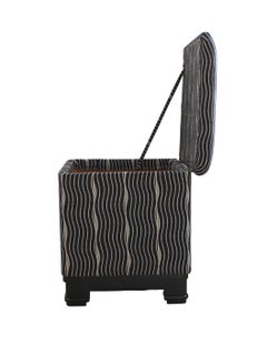 Art Deco Pouff with Fold-Up Seat, France, circa 1930