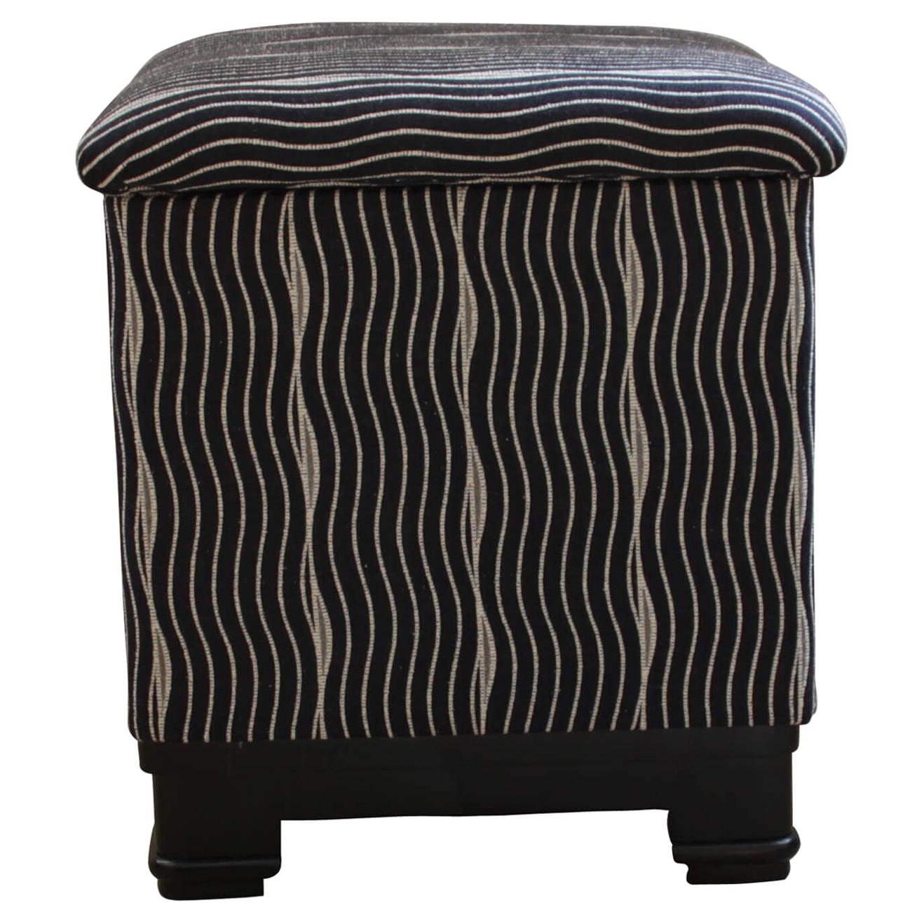 Art Deco Stool / Pouff with Fold-Up Seat, France, circa 1930 For Sale