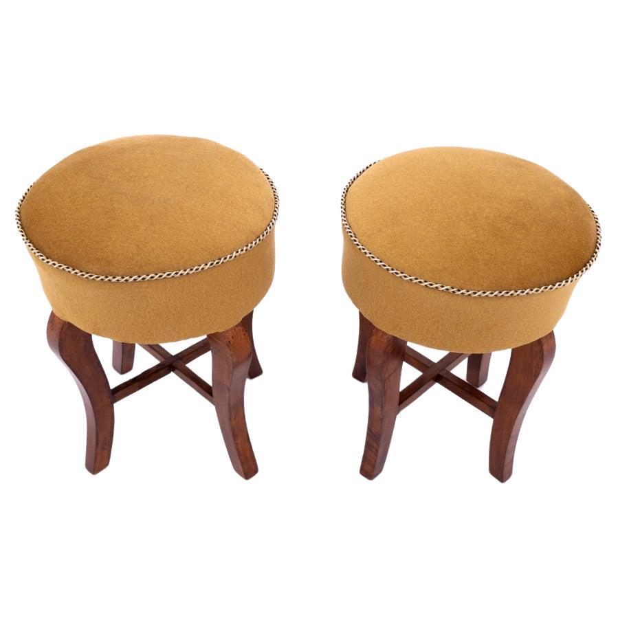 Art Deco stools and seats, Poland, 1930s For Sale