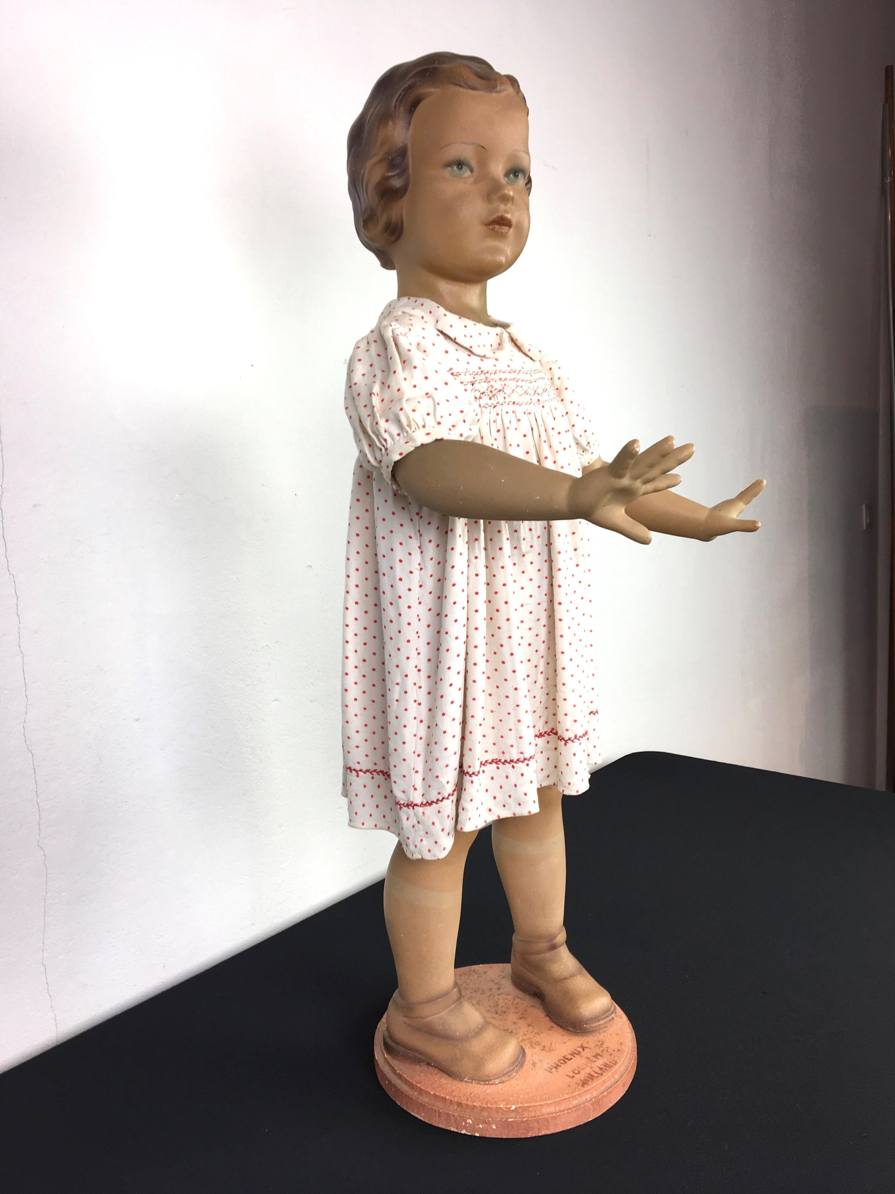 Art Deco Store Display Doll, Child Mannequin 10