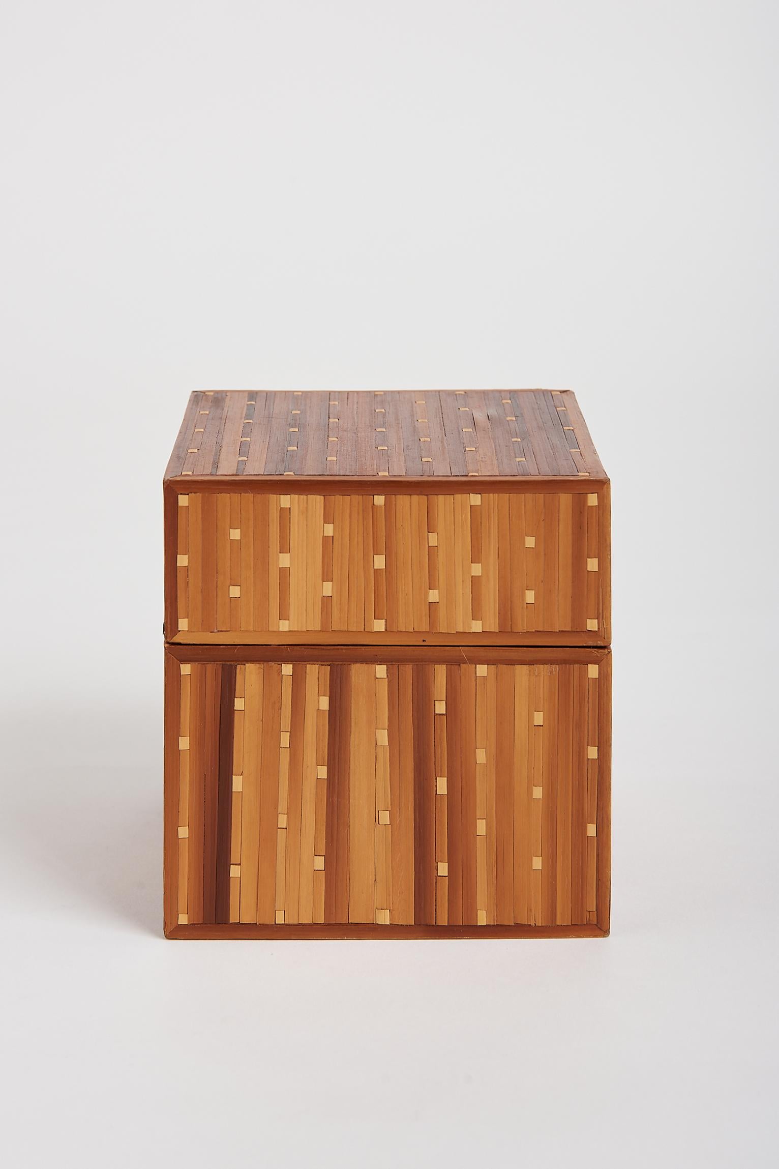 Art Deco Straw Marquetry Box In Good Condition In London, GB