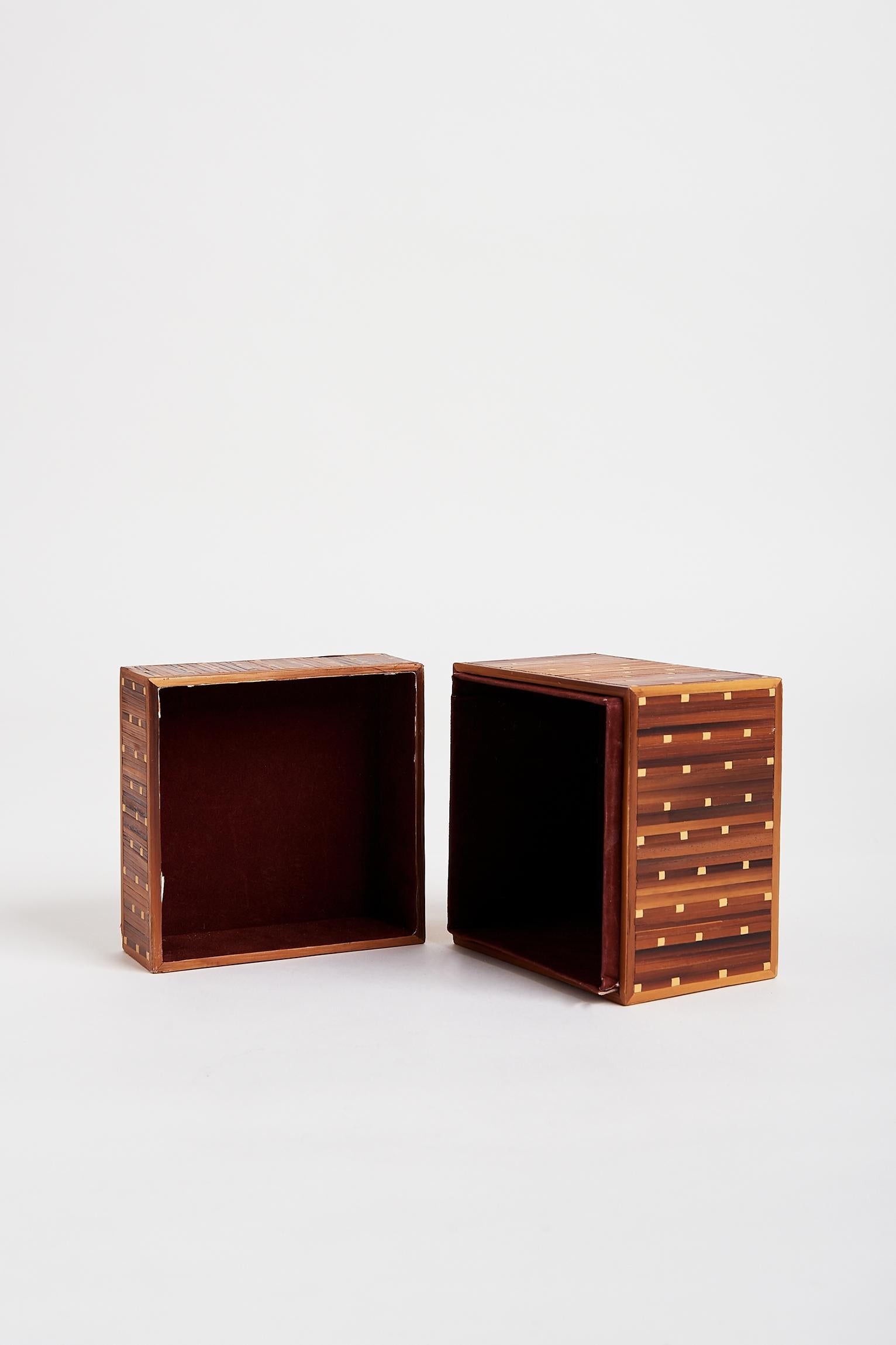 Art Deco Straw Marquetry Box 2