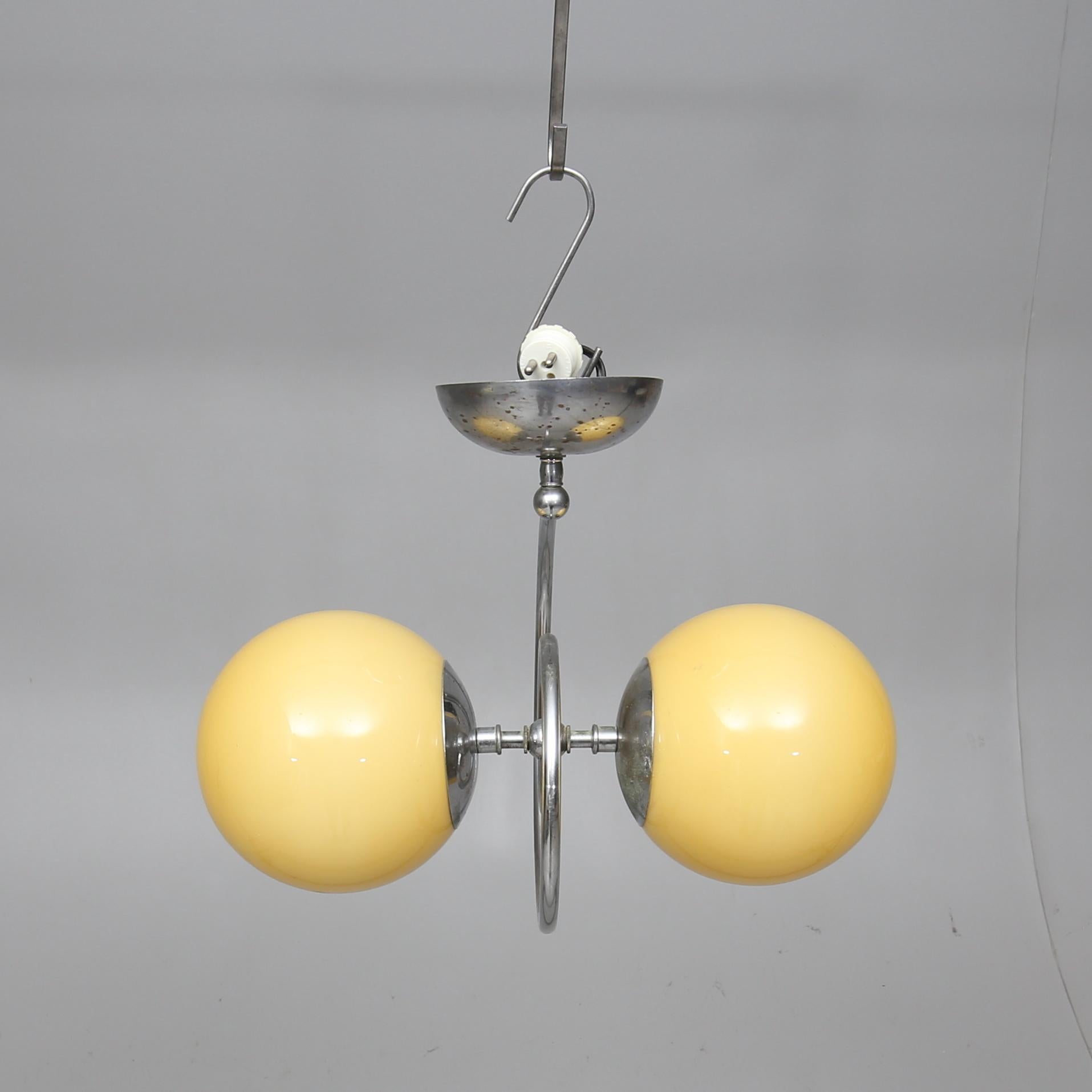 Swedish Art Deco Streamline Chandelier For Sale