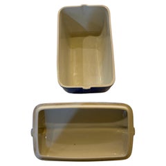 Art Deco Streamline Hall Westinghouse USA Pottery Lidded Refrigerator Dish Box