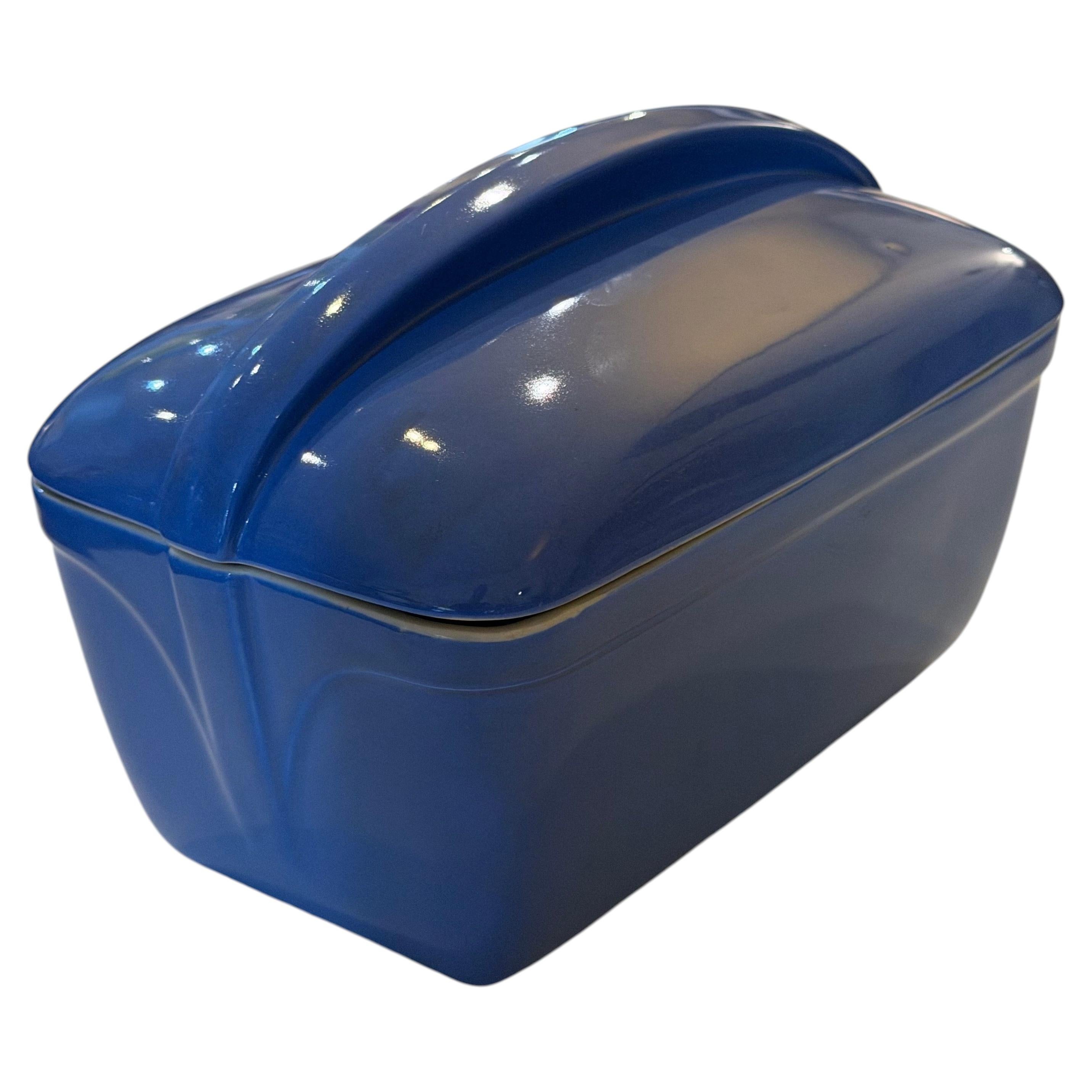 Pre-owned Westinghouse Art Deco Streamline Hall  Usa Pottery Lidded Refrigerator Dish Box In Purple