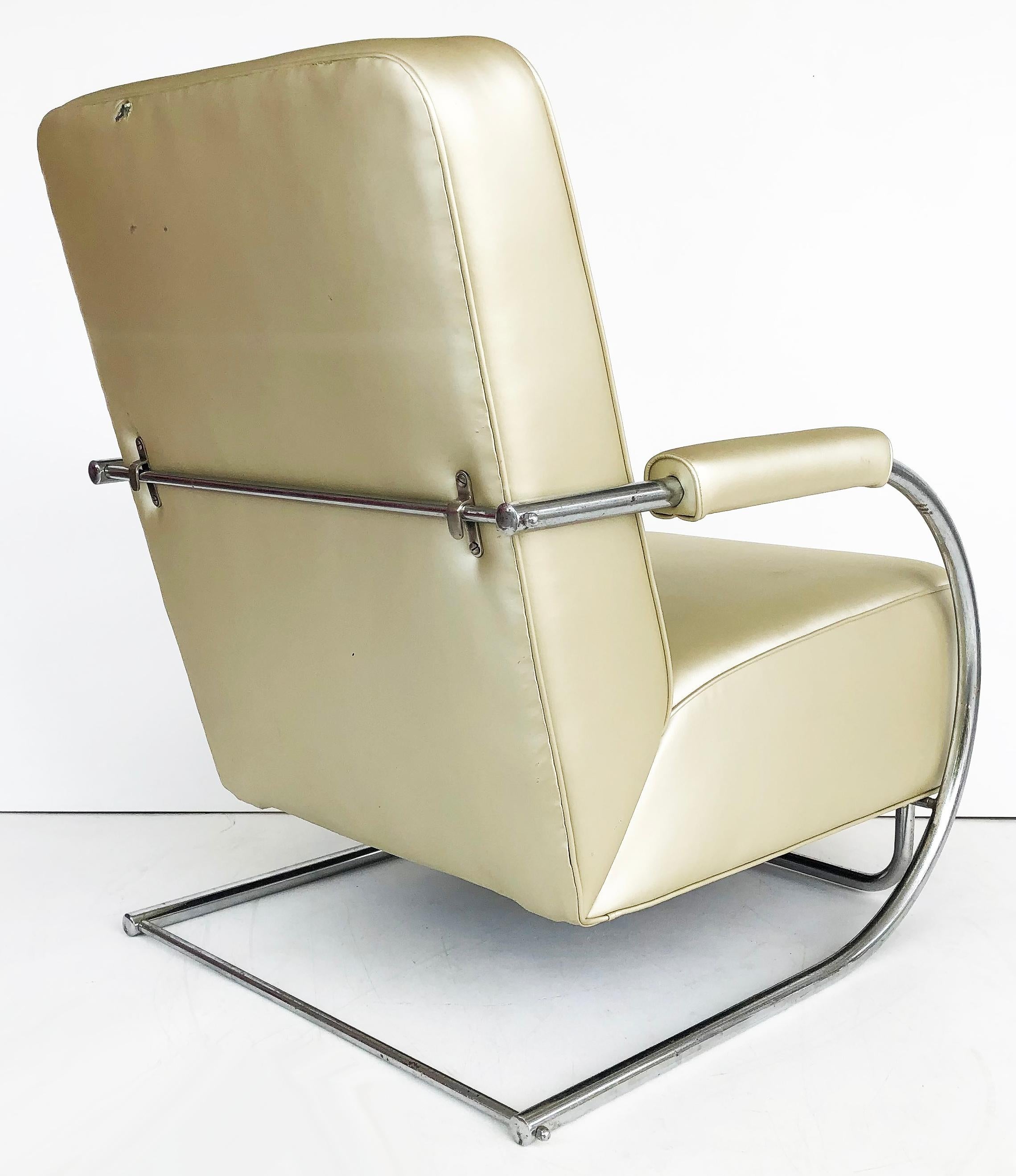 American Art Deco Streamline Moderne Chairs by Kem Weber, Attributed 