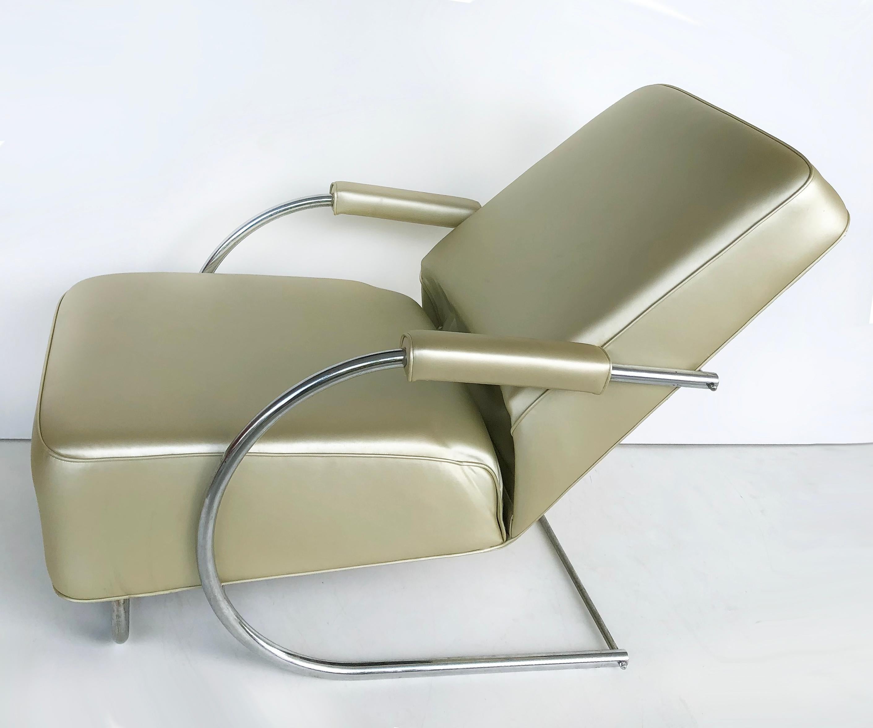 Art Deco Streamline Moderne Chairs by Kem Weber, Attributed  1