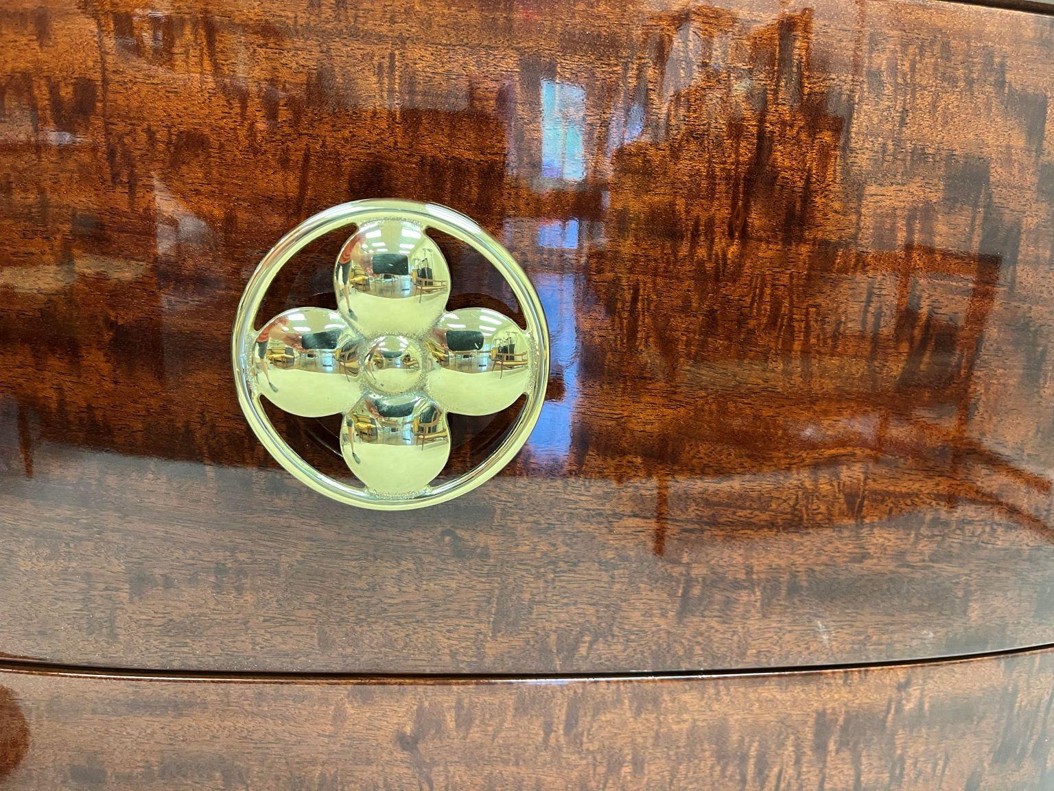 Art Deco Streamline Moderne Half Circle Chest of Drawers American 1930s 3