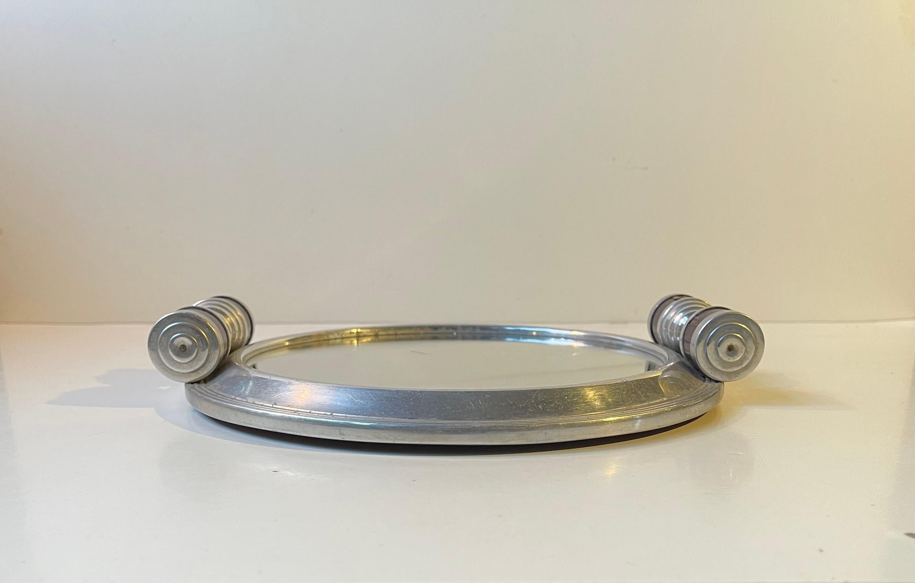 Art Deco Art deco Streamline Plateau Mirror Tray, 1930s For Sale