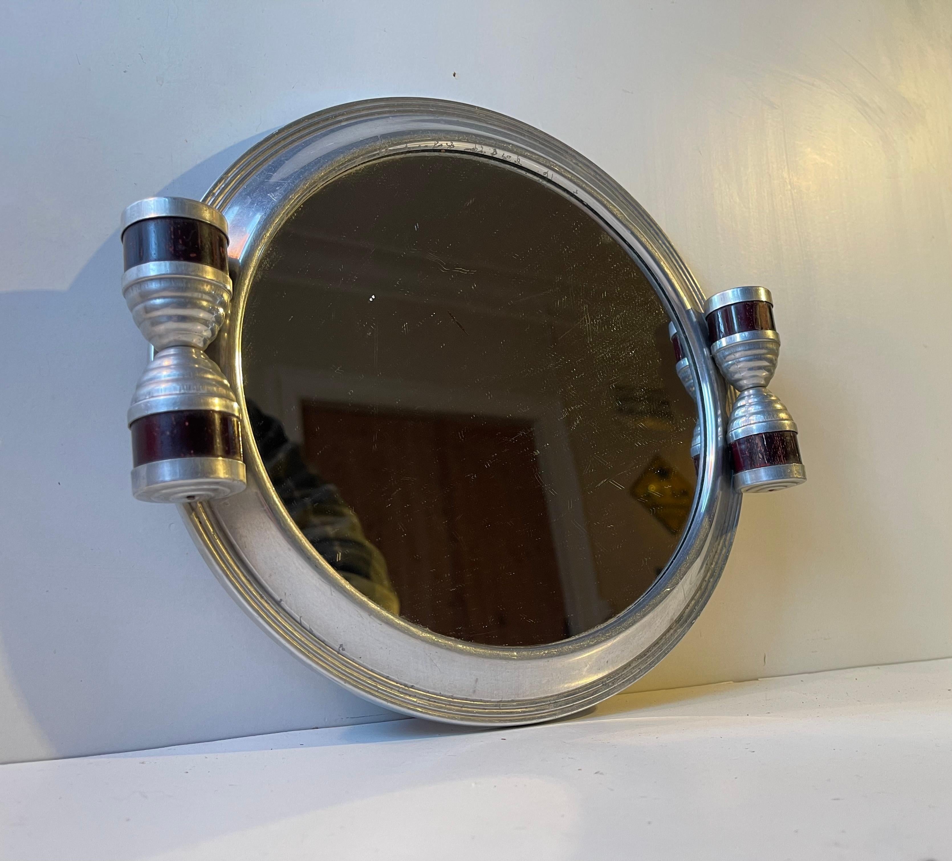 Art deco Streamline Plateau Mirror Tray, 1930s In Good Condition For Sale In Esbjerg, DK