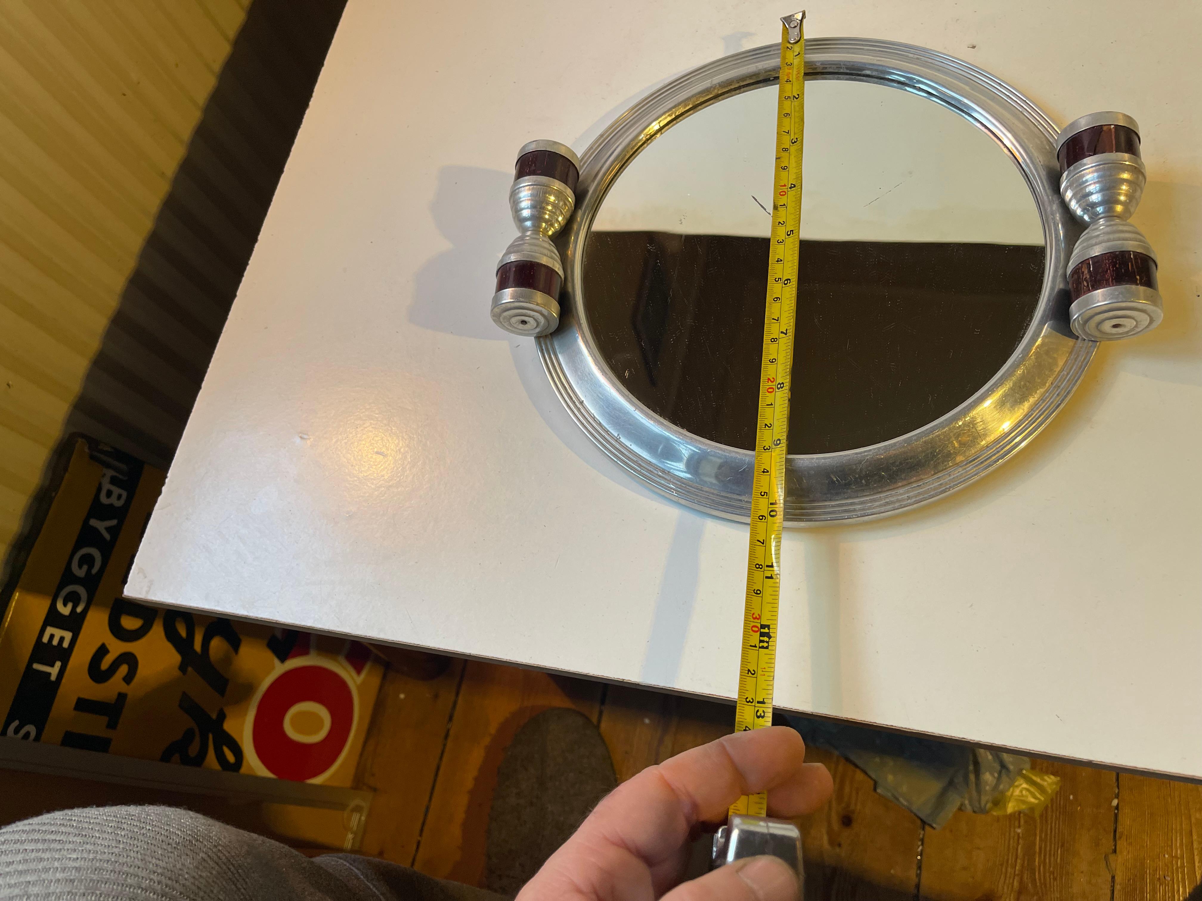 Art deco Streamline Plateau Mirror Tray, 1930s For Sale 1