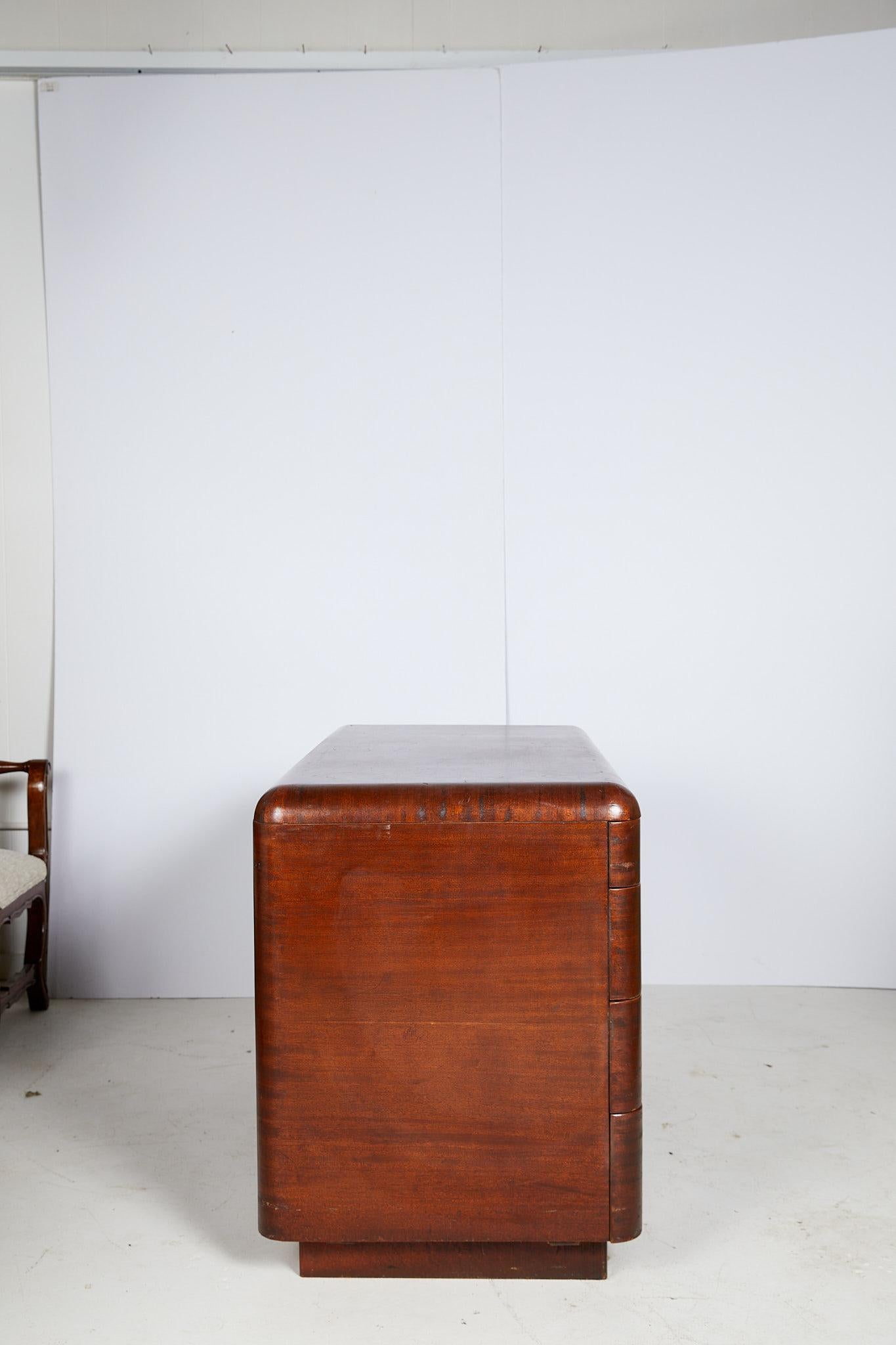 20th Century Art Deco Streamlined Bentwood Pedestal Desk by Paul Goldman for Plymold Co.