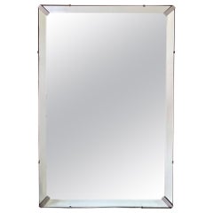 large art deco wall mirror Art Deco Streamlined Mirror with Nickel Fittings