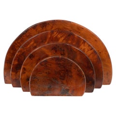 Portacartas de estilo Art Decó Rascacielos de Olmo de los Cárpatos Burilado