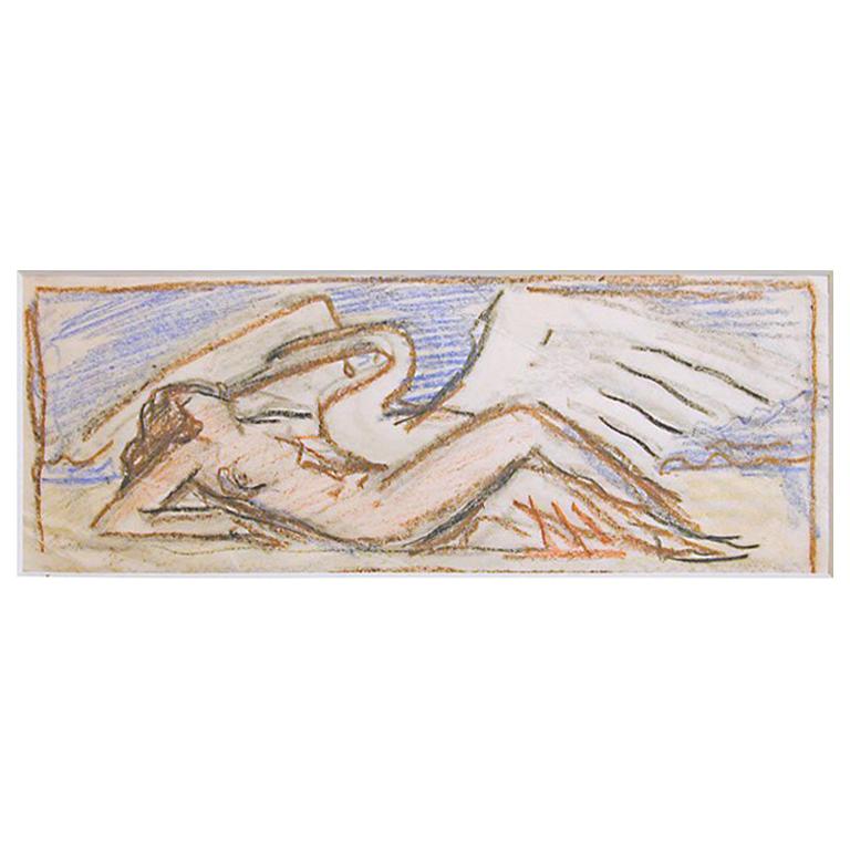 Art-Déco-Studien, „Leda und der Schwan“ von William Hunt Diederich