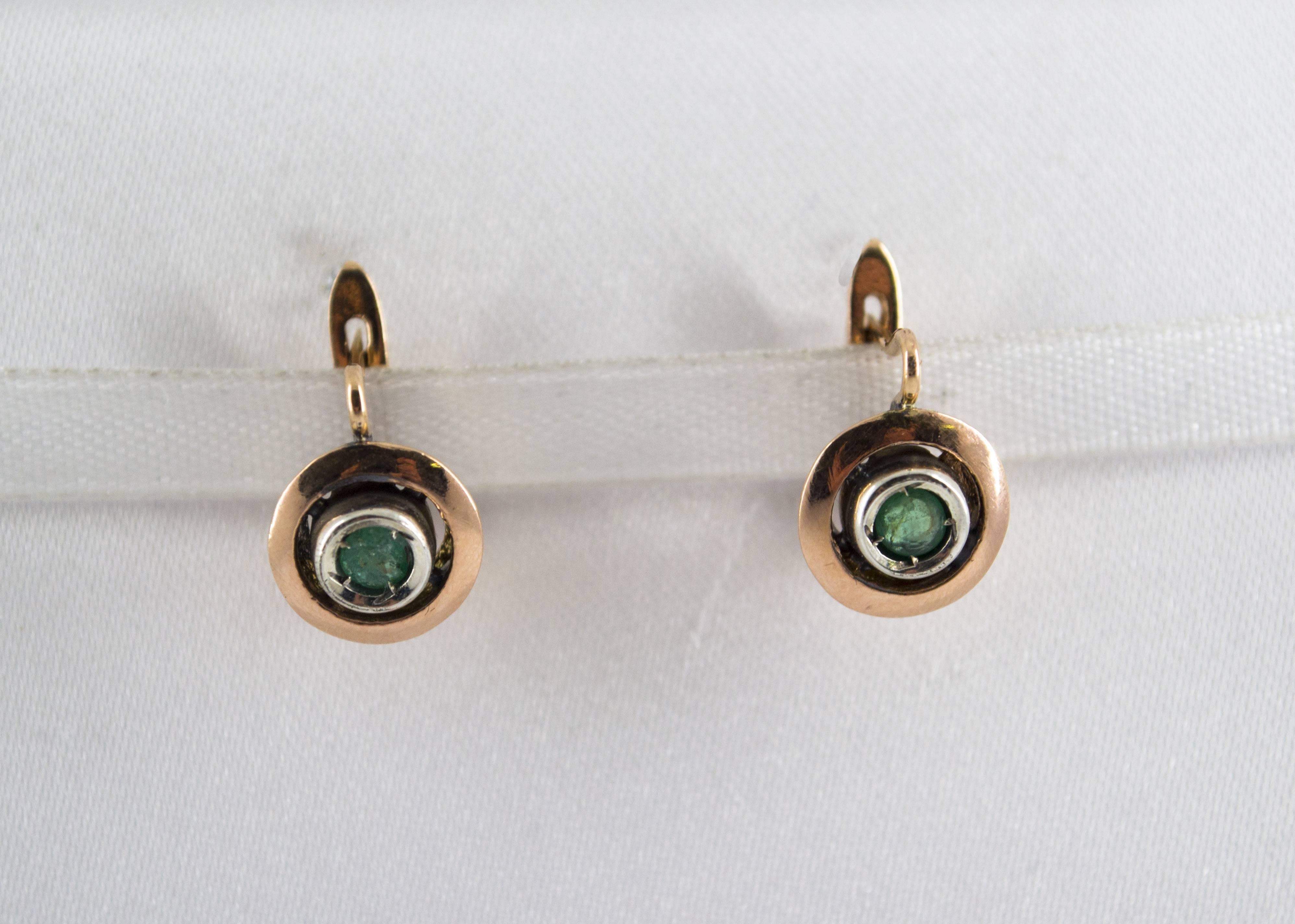 These Earrings are made of 9K White Gold and Sterling Silver.
These Earrings have 0.20 Carats of Emeralds.
These Earrings are available also with Rubies, Blue Sapphires or White Rose Cut Diamonds.

All our Earrings have pins for pierced ears but we