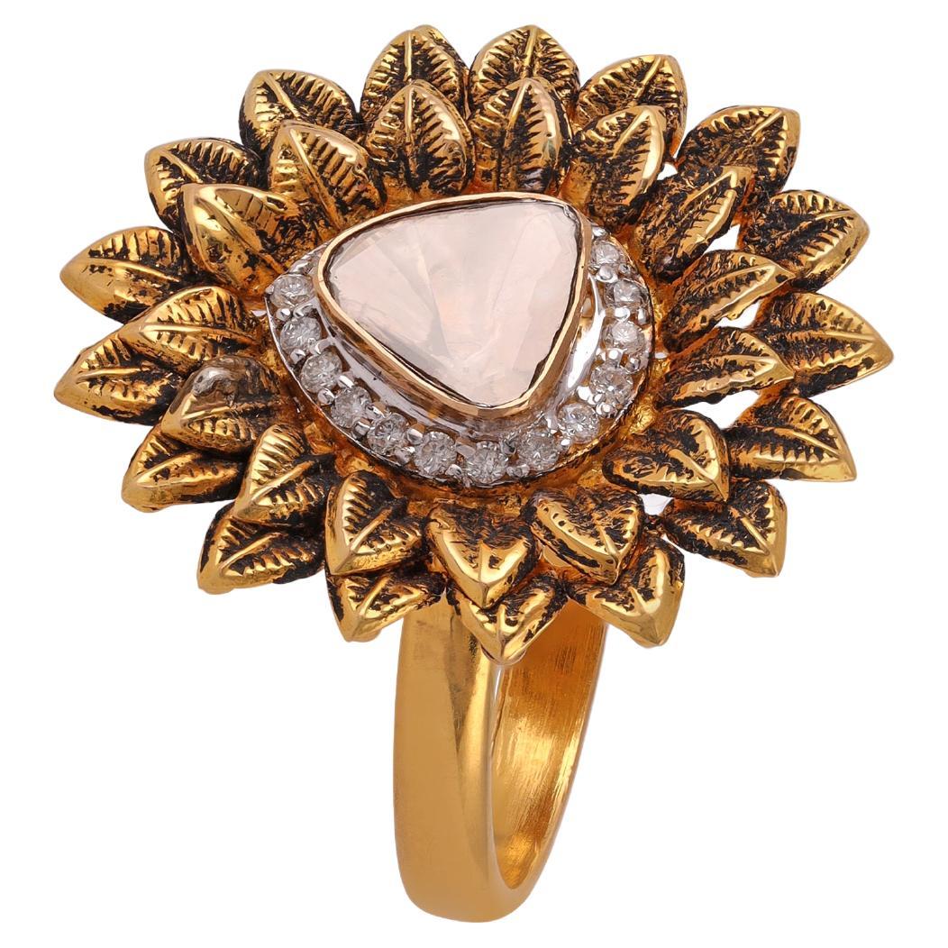 Art Deco Style 0.40 Carat Diamond Eternity Ring in 18k Gold For Sale