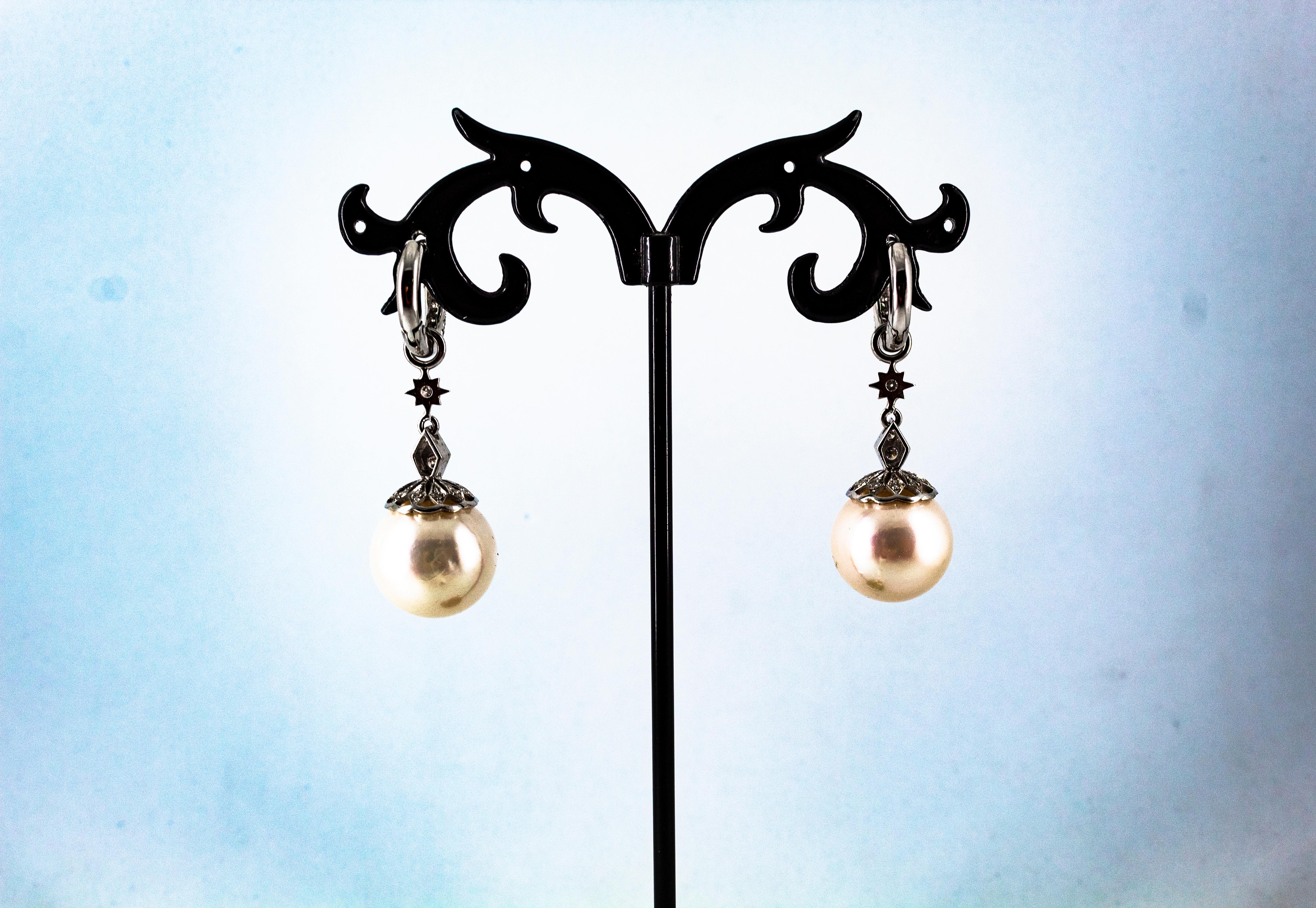 Orecchini in oro bianco con diamante rotondo moderno da 0,60 carati in stile Art Déco in vendita 6