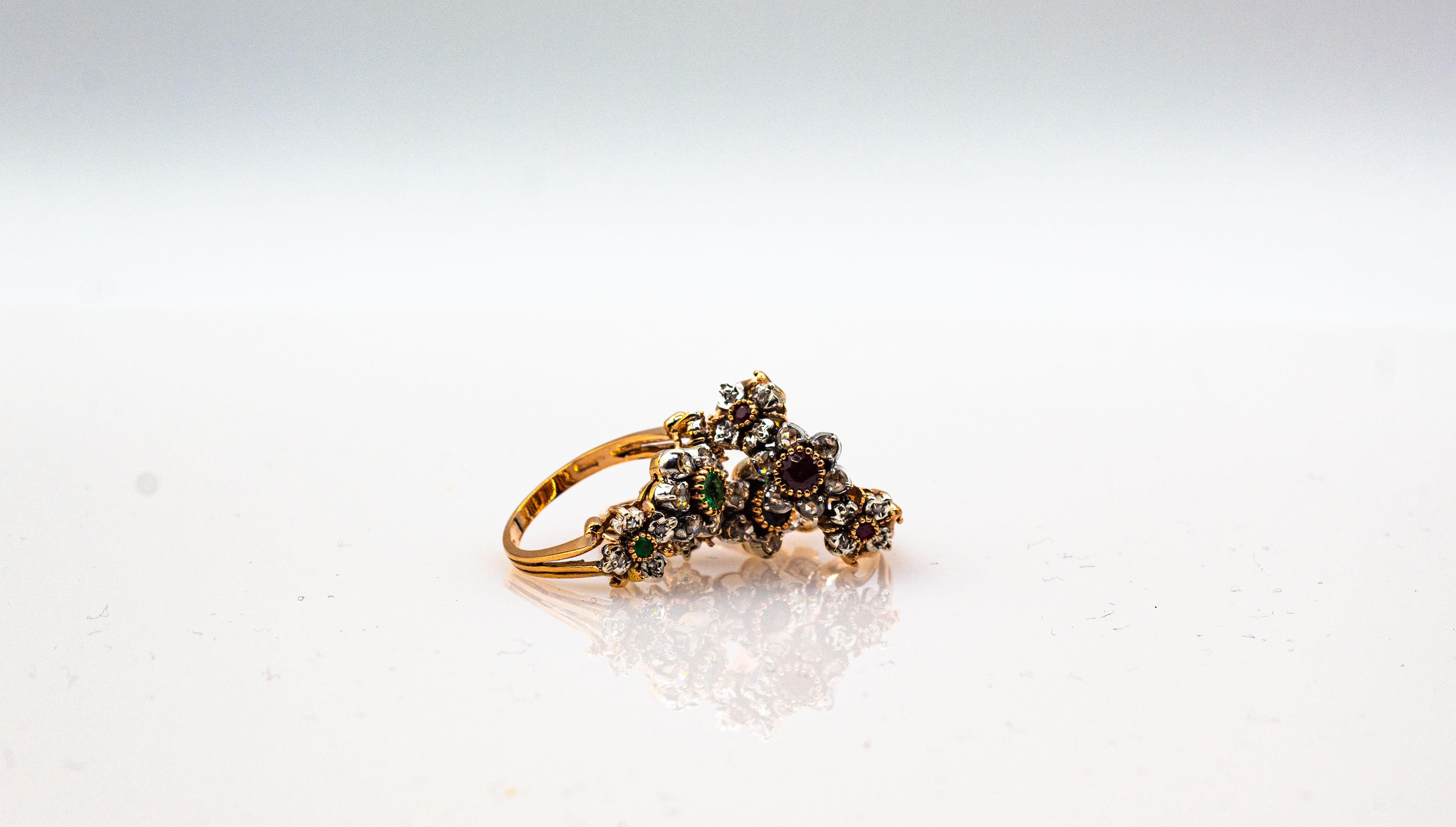 Bague jonc de style Art déco en or jaune avec diamant blanc 0,82 carat et saphir bleu en vente 10