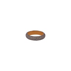 Art Deco Style 1.14 Carat Diamond Eternity Ring Band  in 18k Gold & Silver