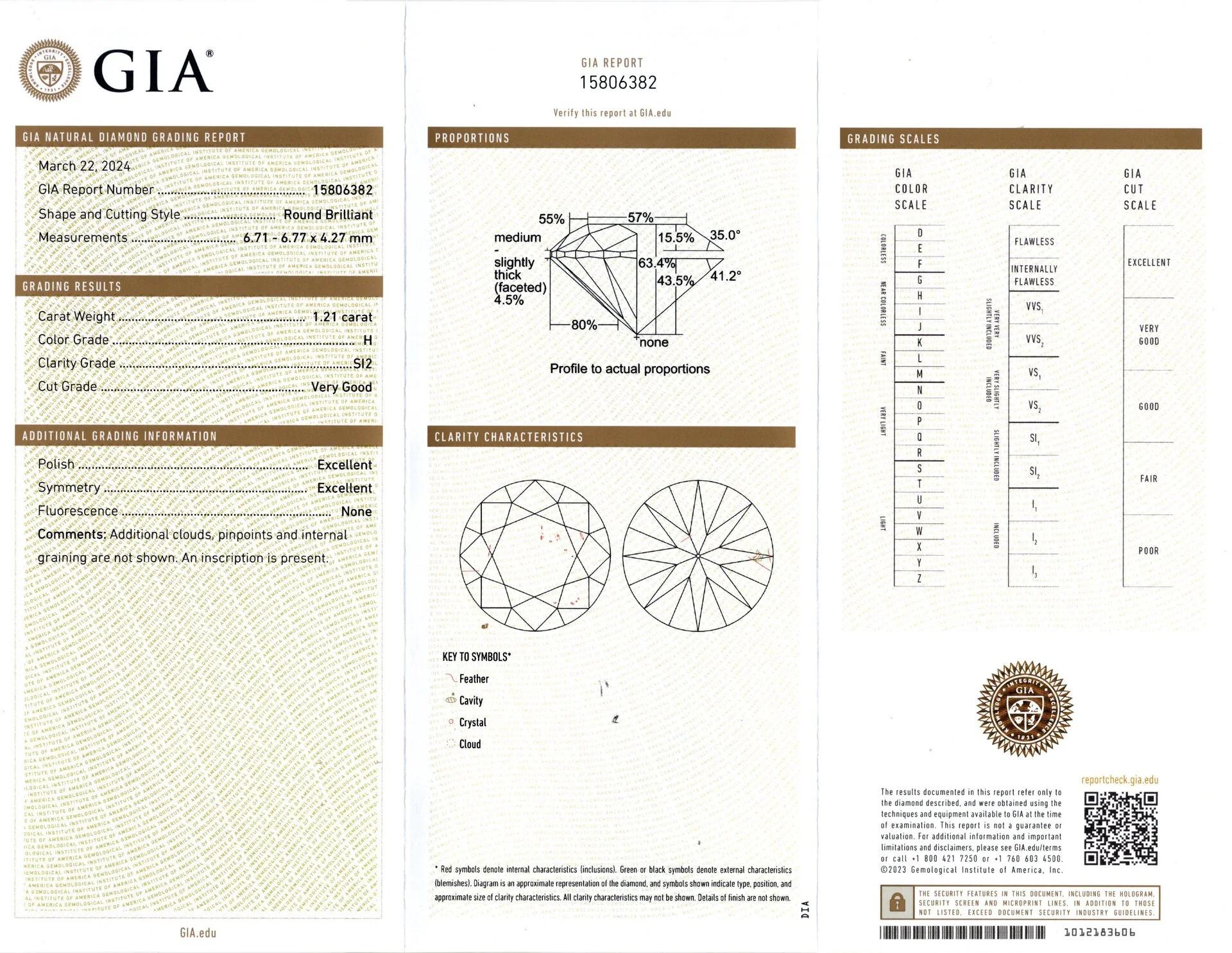 Taille ronde Bague de style Art déco en or blanc 14 carats avec diamants et saphirs certifiés GIA de 1,21 carat en vente