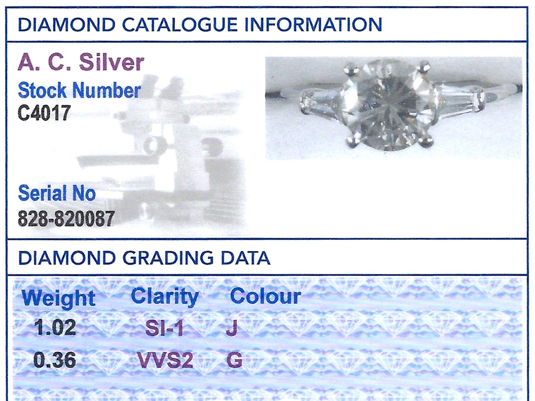 Solitär-Ring im Art-déco-Stil, GIA-zertifiziert 1,38 Karat Diamant und Weißgold im Angebot 1