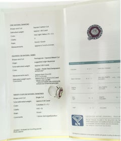 ART DECO STYLE 14k gold ring with ruby, old mine cut and silngle cut diamonds