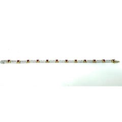 Art Deco Stil 14k Weißgold Armband mit Rubinen und Diamanten