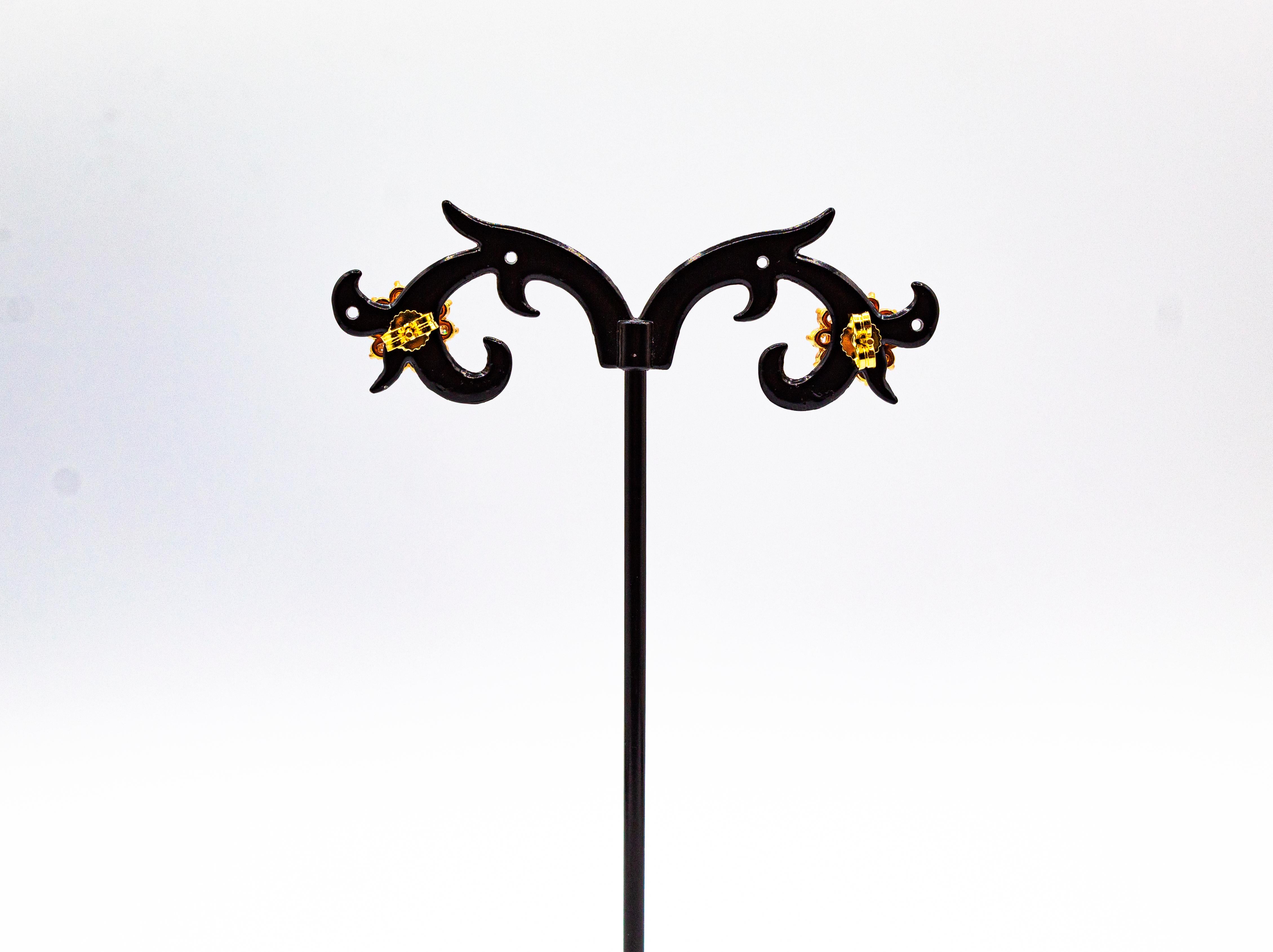 Gelbgold-Ohrstecker im Art-déco-Stil mit 1,64 Karat Diamanten im weißen Brillantschliff im Angebot 5