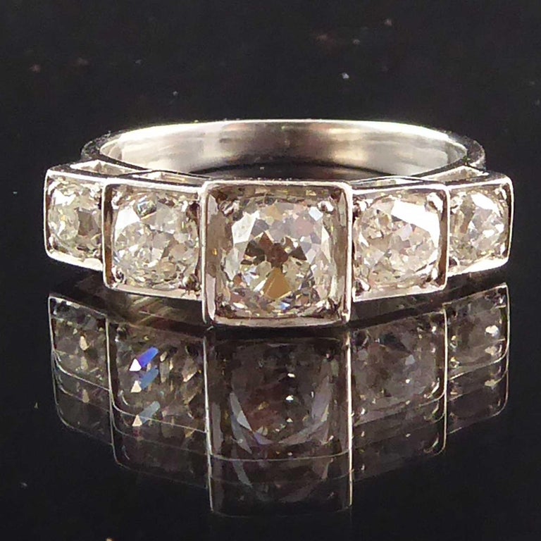 Art Deco Style 1.75 Carat Old Cut Diamond Ring, circa 1930s-1940s For Sale 8