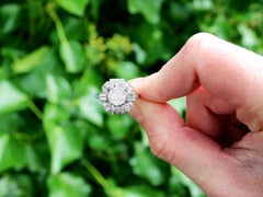 Art Deco Style 1.78 Carat Diamond and Platinum Cocktail Ring