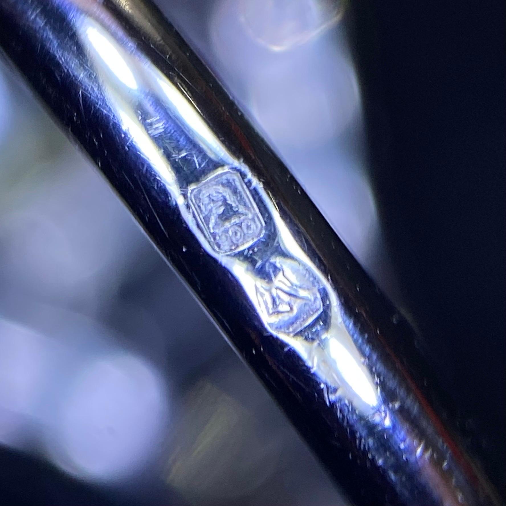 Art Deco Style 1.8 Carat Old Mine Cut Diamond Sapphire Engagement Ring Platinum 8