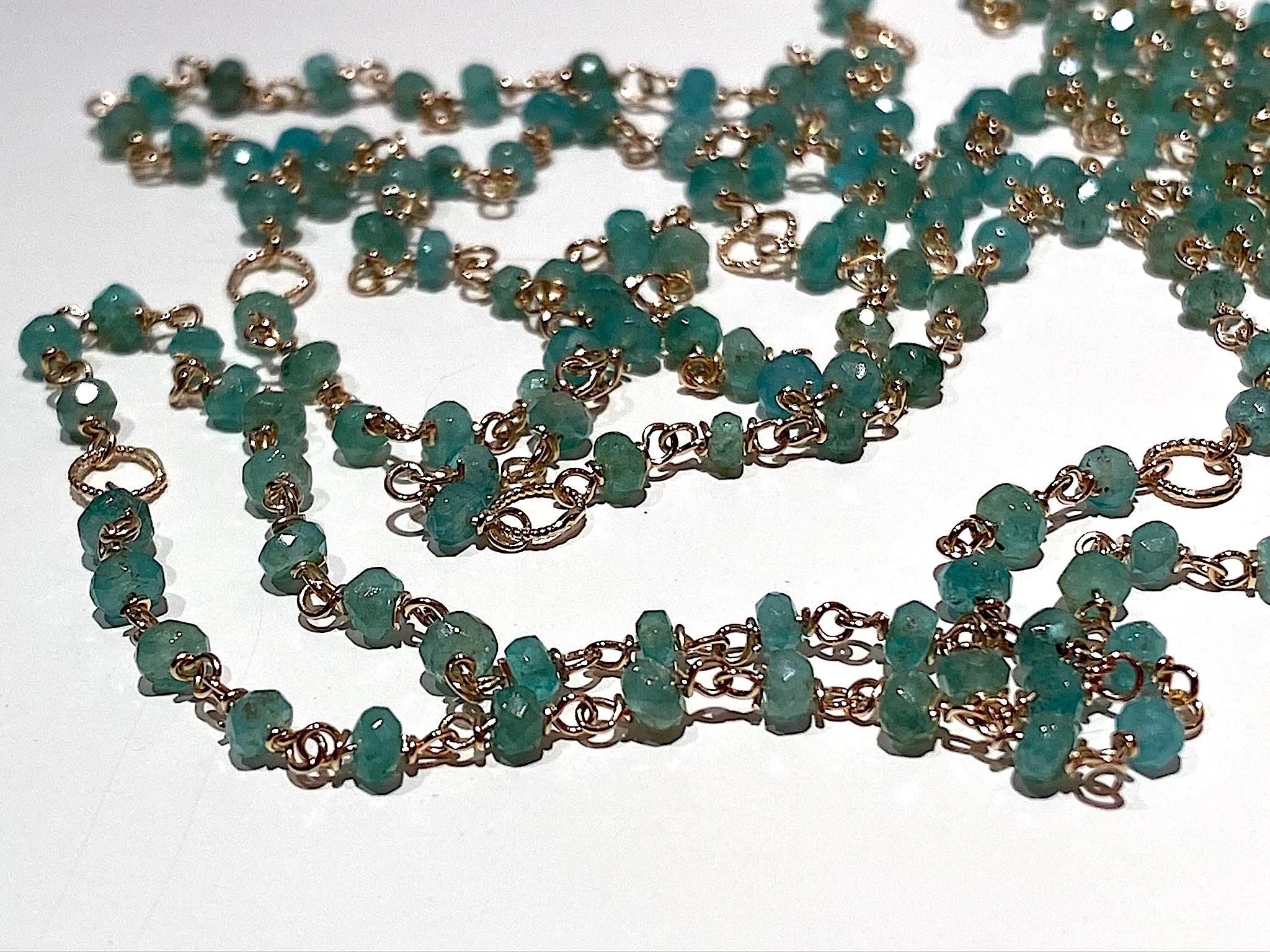 Rossella Ugolini, collier sautoir à perles en émeraude 45 carats de style Art déco  Neuf - En vente à Rome, IT