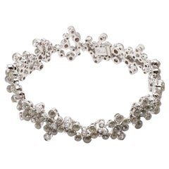 Art Deco Style 18 Karat White Gold Black Grey Diamond  Bracelet