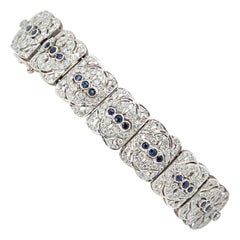 Art Deco Style 18K White Gold Diamond Bracelet 4.92 Carats 28.65 Grams Art Deco Style 18K White Gold Diamond Bracelet 4.92 Carats 28.65 Grams