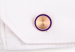 Art Deco Style 1930s 14 Karat Gold Lapis Lazuli Cufflinks
