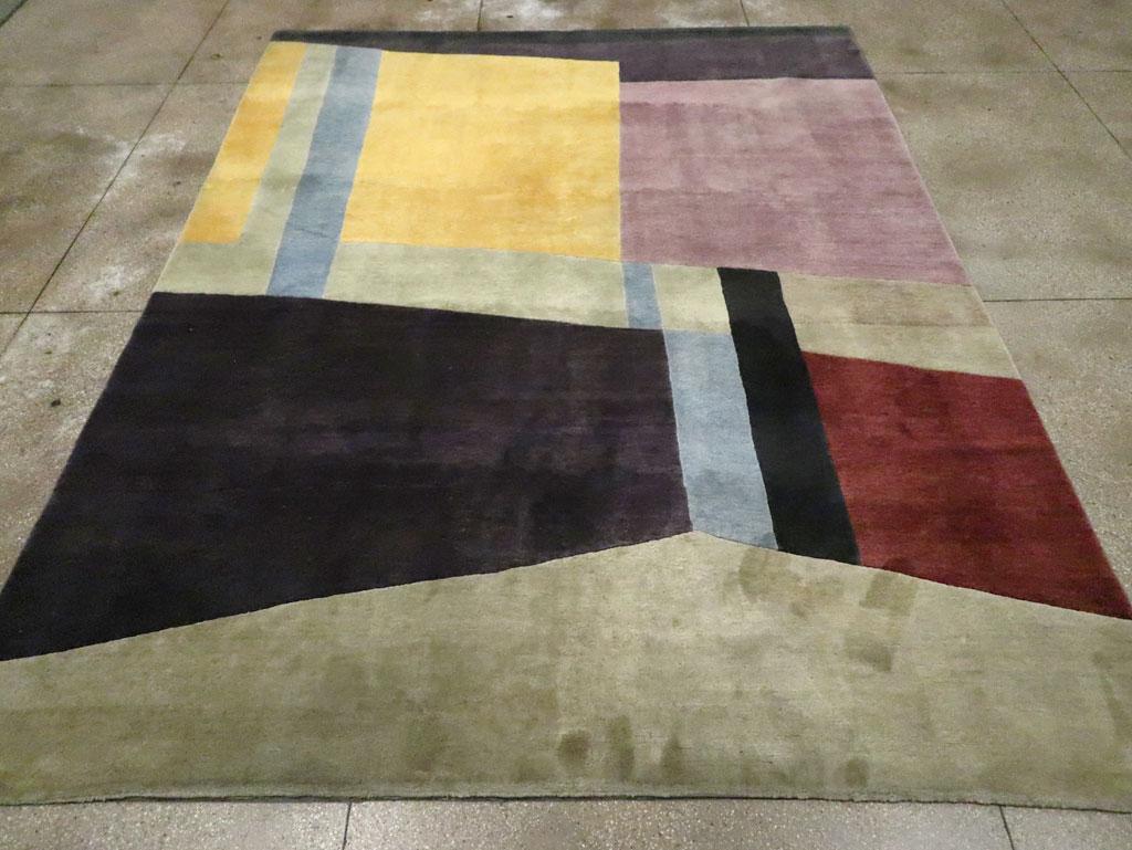 Tibetischer Teppich im Art-Déco-Stil des 21. Jahrhunderts in Zimmergröße (Art déco) im Angebot