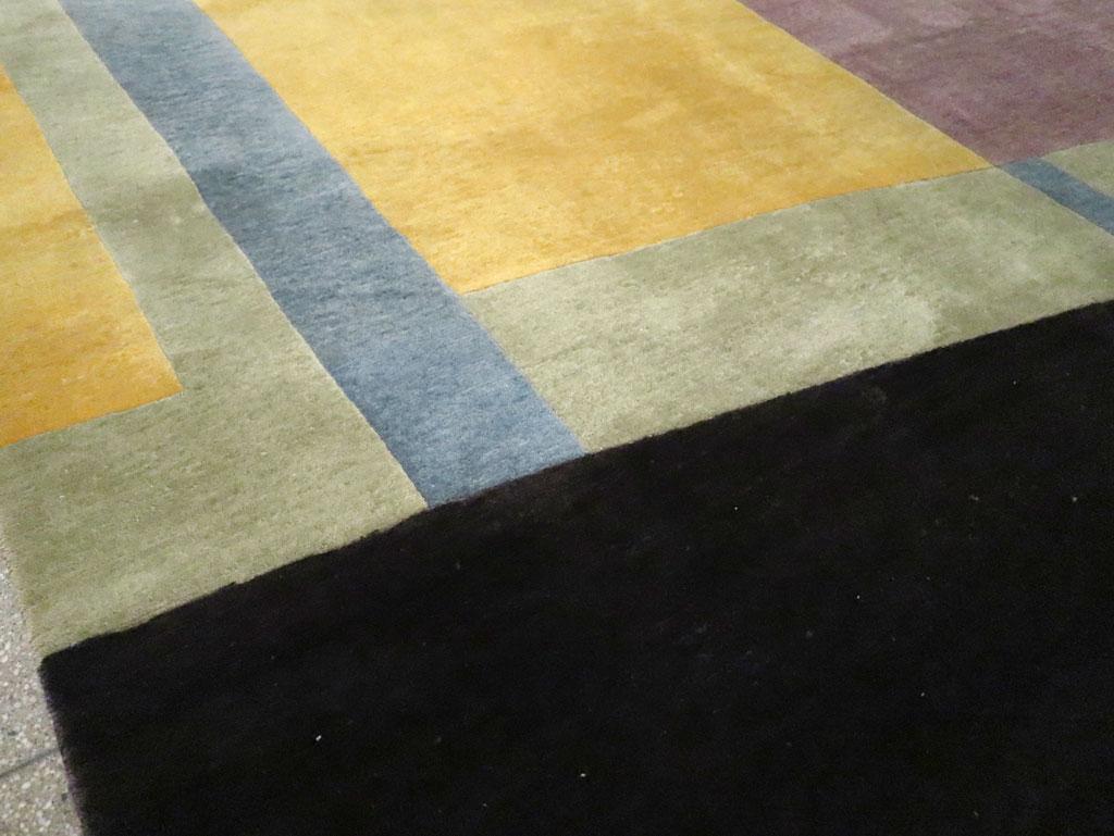 Tibetischer Teppich im Art-Déco-Stil des 21. Jahrhunderts in Zimmergröße (Handgeknüpft) im Angebot