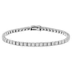 Art Deco Style 2.95 Ct. Diamond Milgrain Detail 14K White Gold Tennis Bracelet
