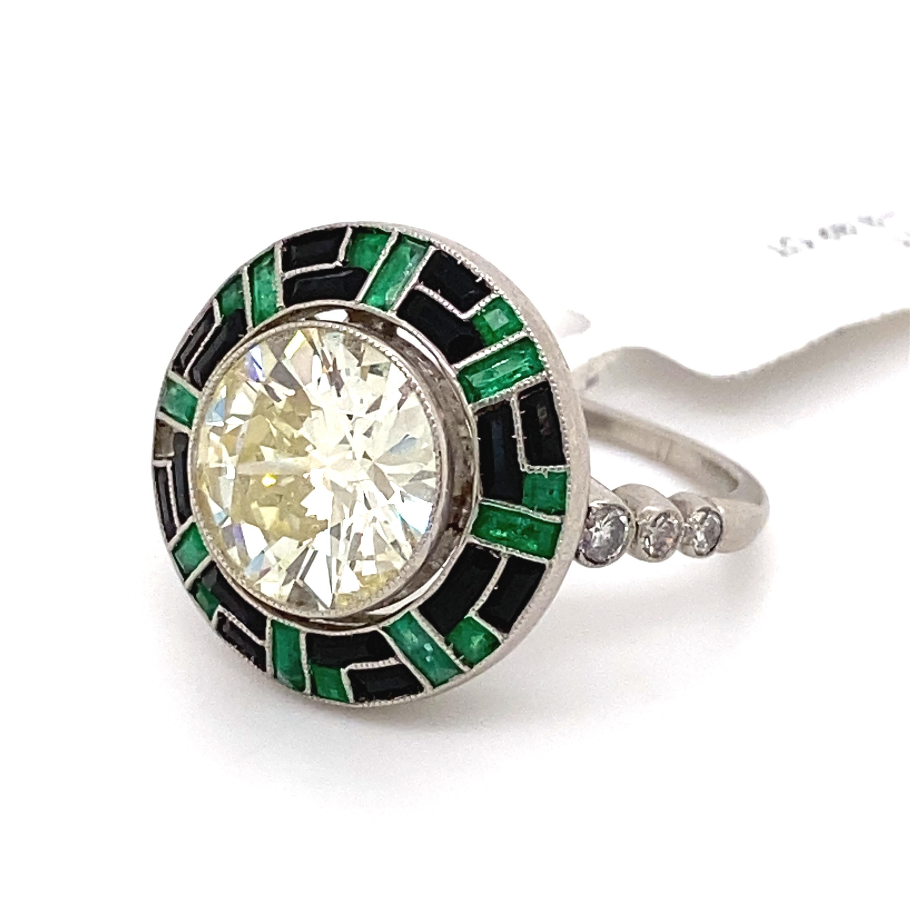 onyx and emerald ring