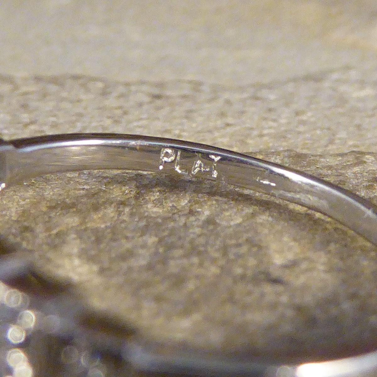 Ring aus Platin mit 3,50 Karat Aquamarin im Asscher-Schliff und Diamant im Art déco-Stil 2