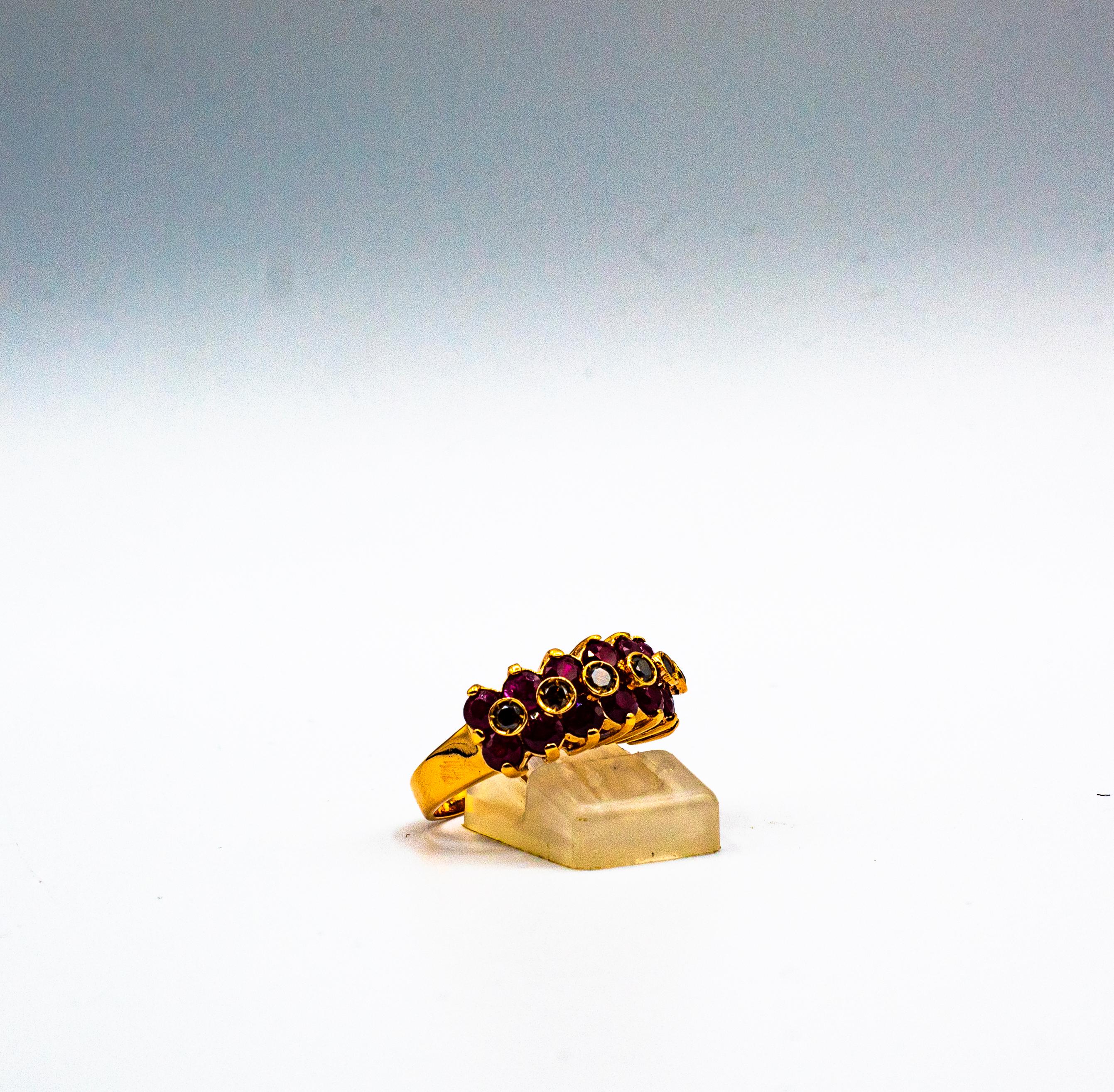 Anello da cocktail in oro giallo con diamante marrone e rubino in stile Art Déco da 4,07 carati in vendita 4