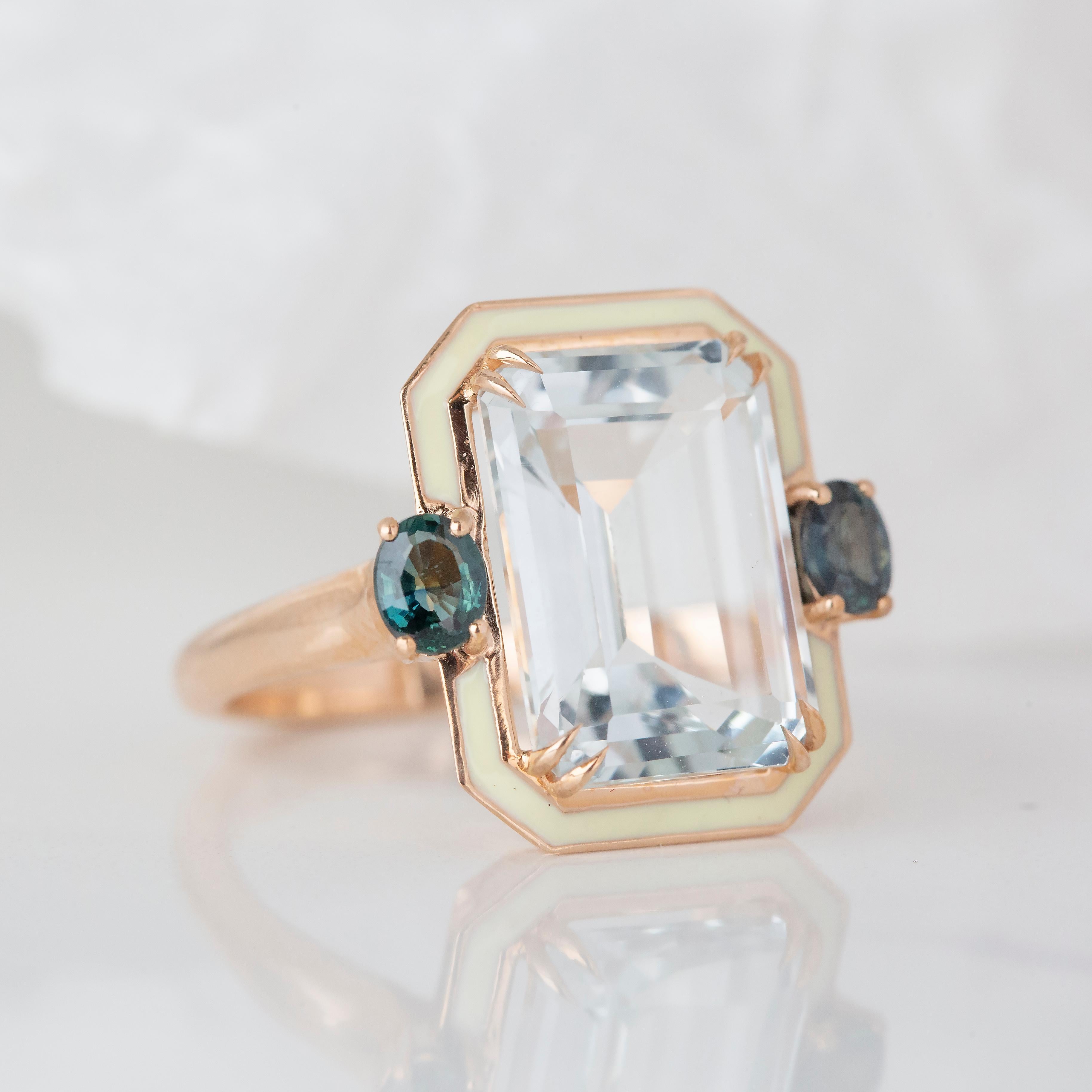 Art Deco Style 6.50 Ct Topaz and Montana Sapphire 14K Gold Cocktail Ring

This ring was made with quality materials and excellent handwork. I guarantee the quality assurance of my handwork and materials. It is vital for me that you are totally happy