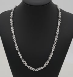 Art Deco Style 7.90 Ct Diamond 18 Kt Necklace