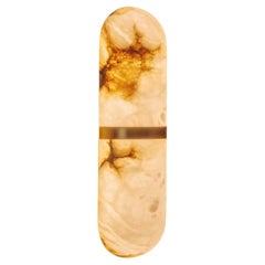 Art Deco Style Alabaster And Metal Wall Light
